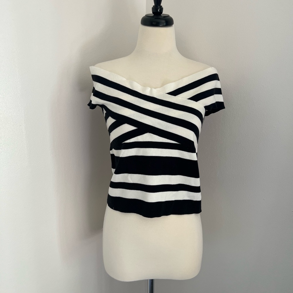 Striped Off Shoulder Top